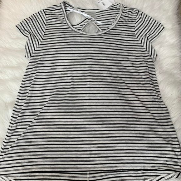 NEW Calvin Klein Performance Plus Size Striped Tee T-Shirt 2X Workout Top - Picture 2 of 6